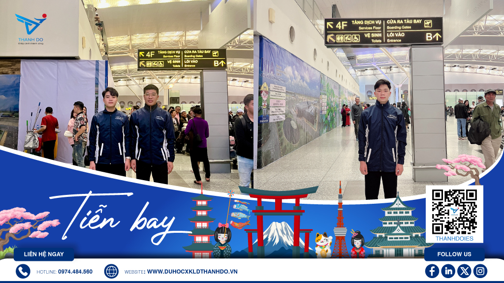 Công ty xuất khẩu lao động Nhật Bản Thành Đô tiễn bay thực tập tháng 3 năm 2025