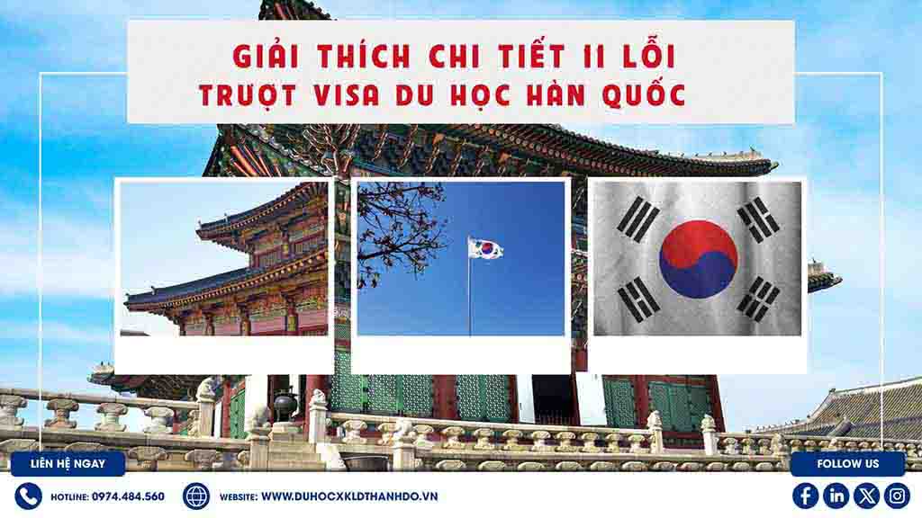 Giải thích chi tiết 11 lỗi trượt visa du học Hàn Quốc