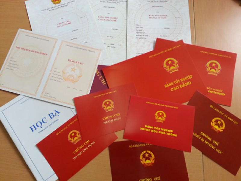 Giấy chứng nhận tốt nghiệp (Bản gốc và bản sao công chứng)