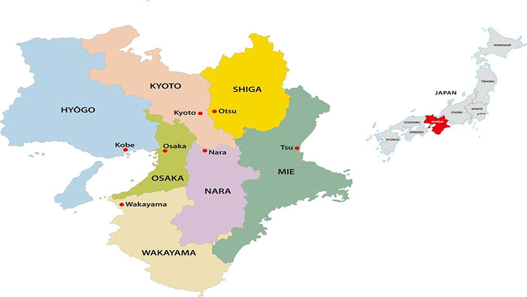 Mức lương các tỉnh vùng Kansai