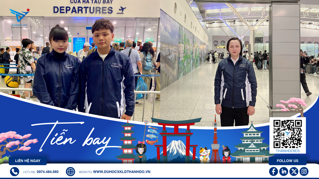 Công ty xuất khẩu lao động Nhật Bản Thành Đô tiễn bay thực tập tháng 3 năm 2025